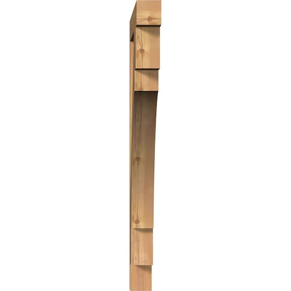 Merced Block Smooth Bracket, Western Red Cedar, 3 1/2W X 40D X 44H